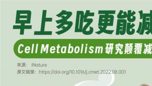 一图读懂：早上多吃更能减肥！Cell Metabolism研究颠覆减肥认知